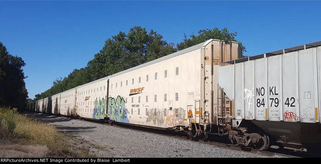 Autorack cars bound for storage 